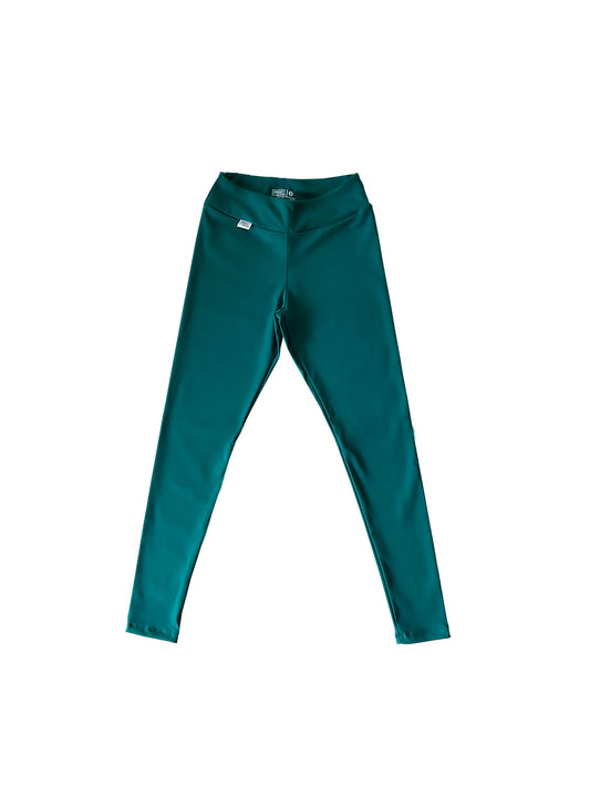 Leggings cintura alta mujer verde oscuro